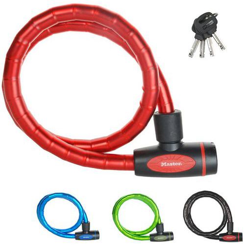 Lot de 4 - Câble Antivol Vélo À Clé