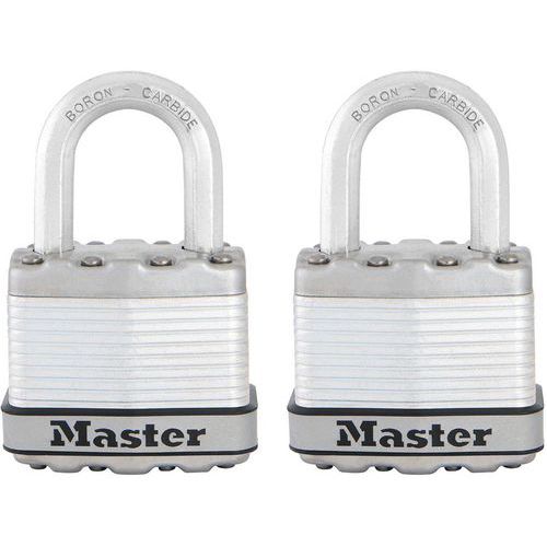 Lot de 8 - Cadenas À Clé En Acier Laminé - Argent