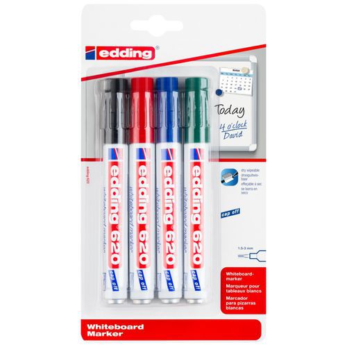 Set De 4 Marqueurs E-620 Assortis Pointe Ogive