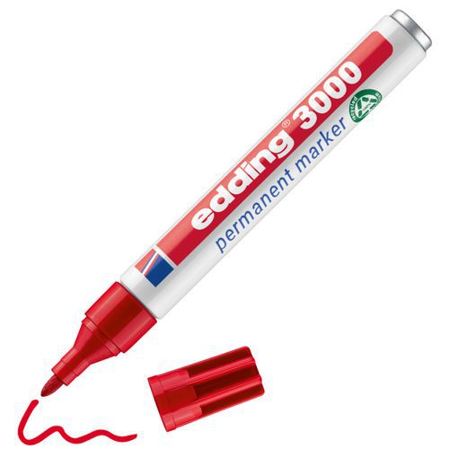 Marqueur Edding 3000 Trait L:1.5 Mm Encrcol.:rouge