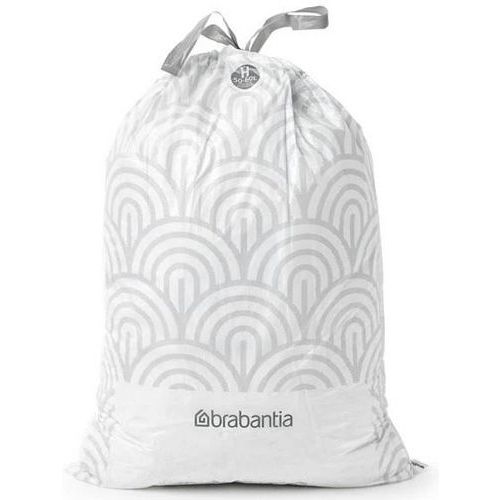 Brabantia - Sacs Poubelle 60L Blanc - 25μm Épais - Polyéthylène Haute Densité - Pour Déchets Légers