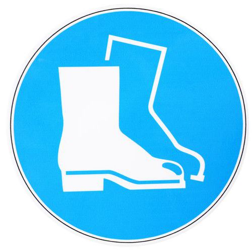 Panneau Chaussures De Sécurité Obligatoires Adhésif 100 Mm