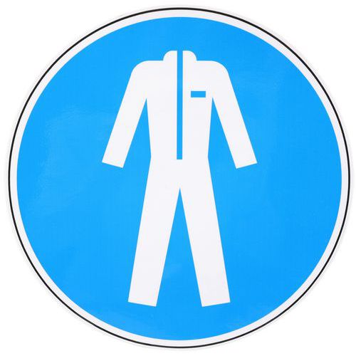 Panneau Vêtements De Protection Obligatoires Adhésif 200 Mm