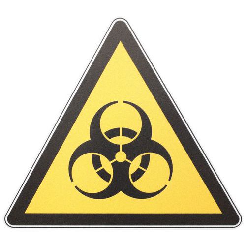 Manutan Expert - Panneau Danger Risque Biologique - PVC Rigide Triangle 100mm - Norme ISO 7010
