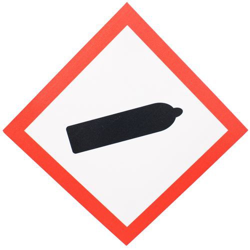 Manutan Expert - Panneau CLP Gaz Comprimé PVC Rigide - 120x120 mm - Signalétique Sécurité ISO 7010