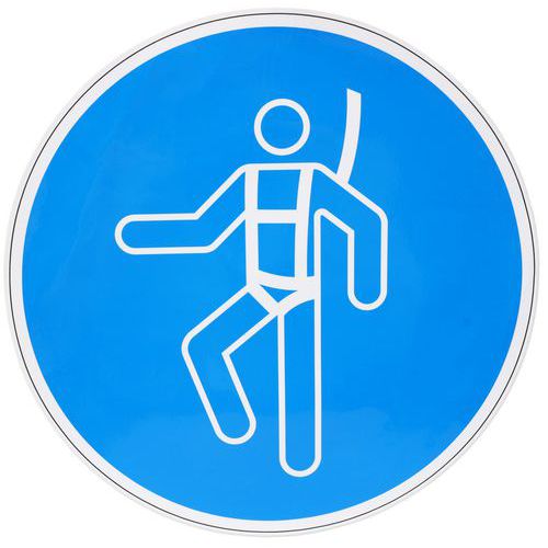 Panneau Harnais De Sécurité Obligatoire Adhésif 100 Mm