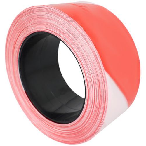 Taliaplast - Ruban de signalisation rouge/blanc - 200m x 50mm - Polyéthylène - Idéal pour parkings