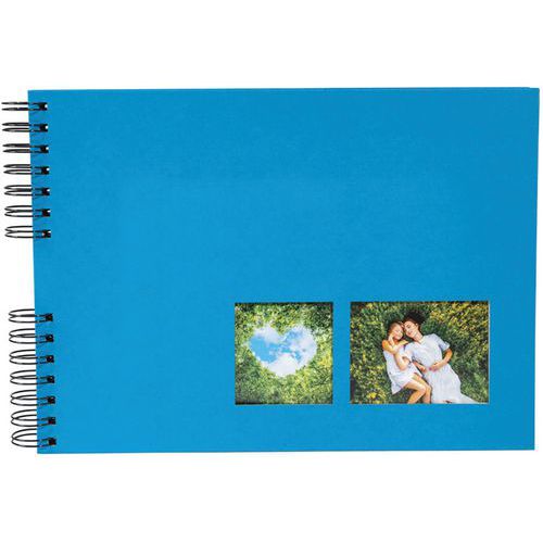 Album Photo Spiralé 50 Pages Noir De 32x22cm Milano Bleu