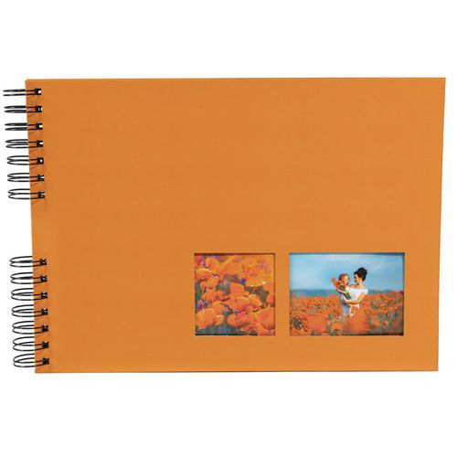Album Photo Spiralé 50 Pages Noir De 32x22cm Milano Orange