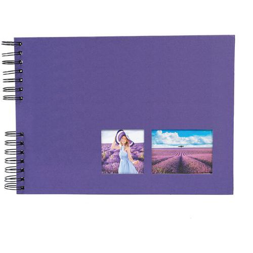 Album Photo Spiralé 50 Pages Noir De 32x22cm Milano Violet