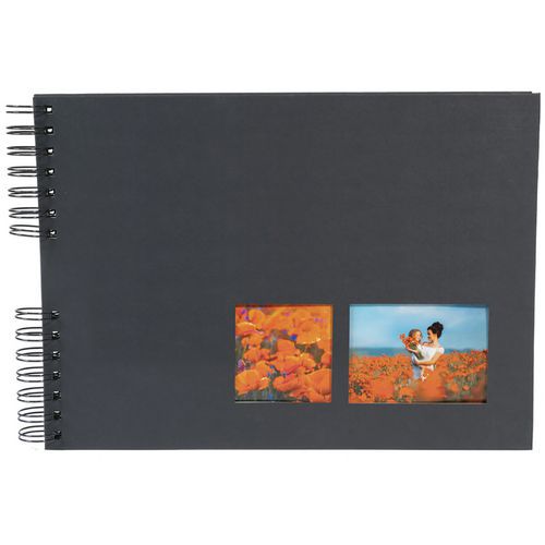 Album Photo Spiralé 50 Pages Noir De 32x22cm Milano Noir