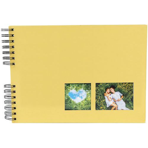 Album Photo Spiralé 50 Pages Noir De 32x22cm Milano Jaune