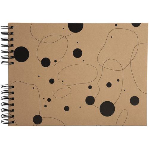 Album Photo Spiralé 50 Pages Noir De 32x22cm Milano Brun