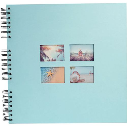 Album Spiralé De 60 Pages Noir 32x32cm Milano Vert