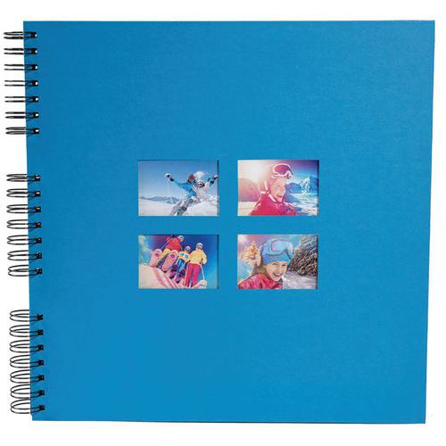 Album Spiralé De 60 Pages Noir 32x32cm Milano Bleu