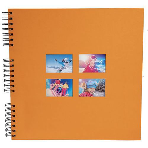 Album Spiralé De 60 Pages Noir 32x32cm Milano Orange