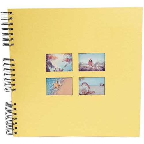 Album Spiralé De 60 Pages Noir 32x32cm Milano Jaune