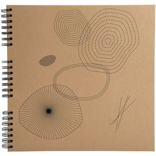 Album Photo Spiralé De 60 Pages Noir 32x32cm Brun