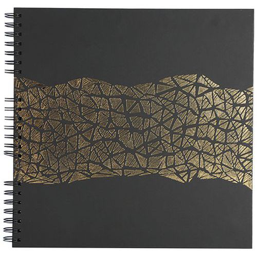 Album Spiralé De 60 Pages Noir 32x32cm Milano Armée