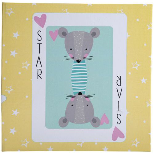 Album Livre De 30 Pages Blanches 25x25 Carte Jeu Jaune/vert