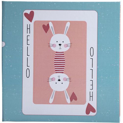 Album Livre De 30 Pages Blanches 25x25 Carte Jeu Rose/bleu