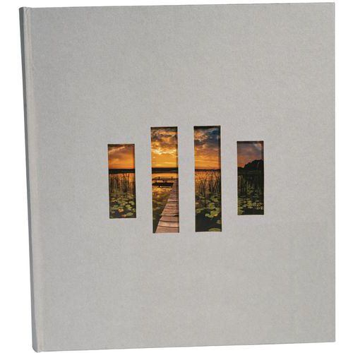 Album Photo Livre De 60 Pages Noires Milano Gris