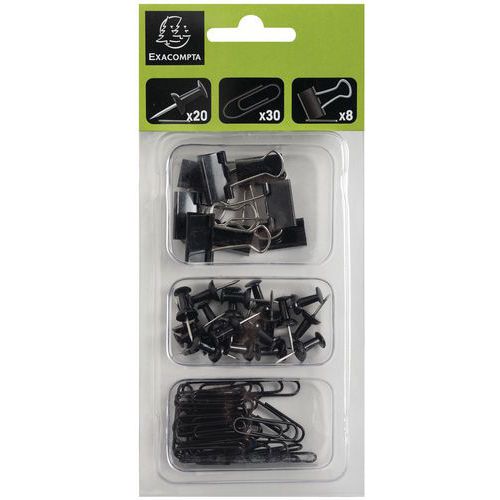 Lot De 58 Attaches Iderama Noir