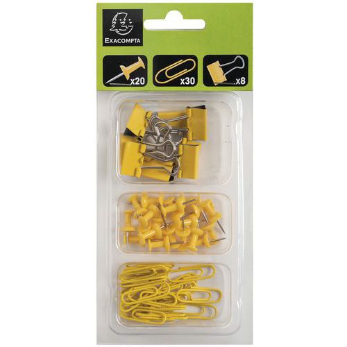 Lot De 58 Attaches Iderama Jaune