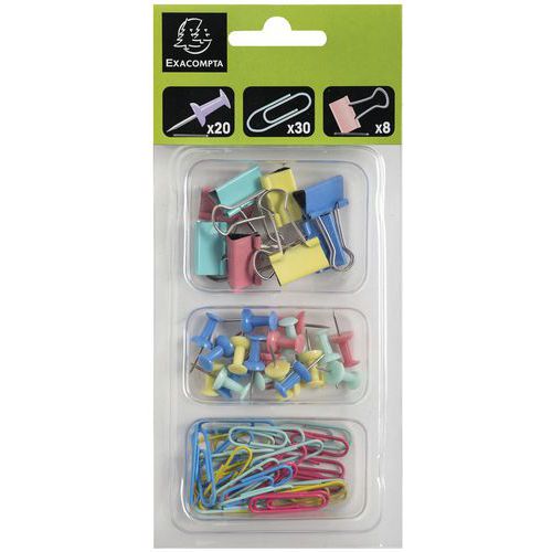 Lot De 58 Attaches Aquarel Couleurs Assorties