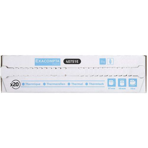 Bobine Pour Tickets De Carte Bancaire à Pli Thermique 55g/m2