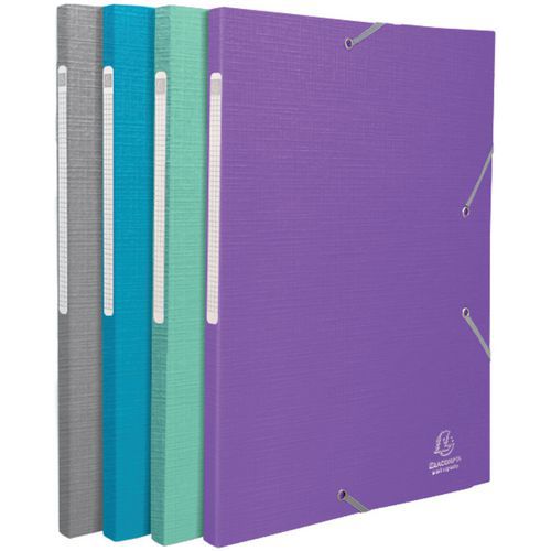 Chemise à lastiques 3 Rabats à Carte Enduite A4