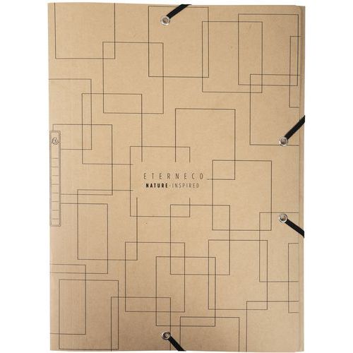 Chemise à lastiques Avec Carte Induite Brun