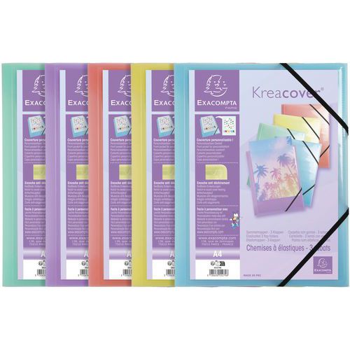 Chemise à lastiques Pastel En Polypropylène A4