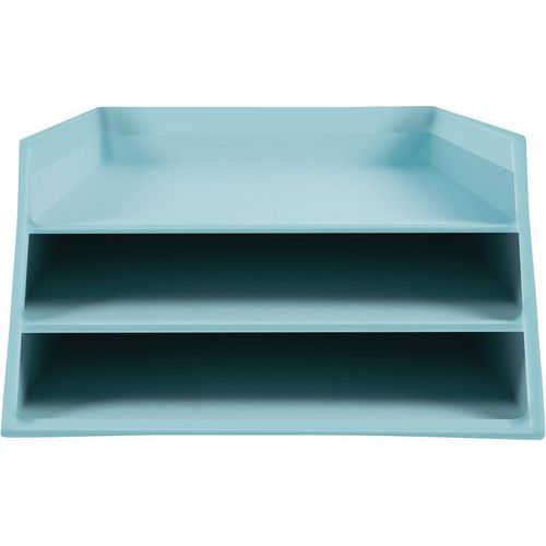 Corbeille à Courrier Aquarel Bleu Pastel