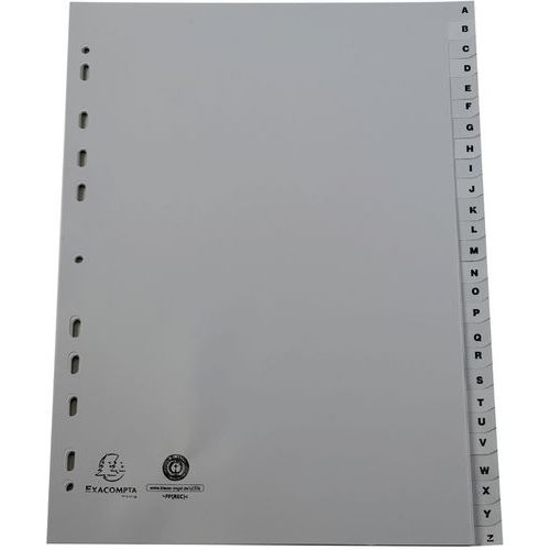 Intercalaire Imprimé Alphabétique 26 Positions