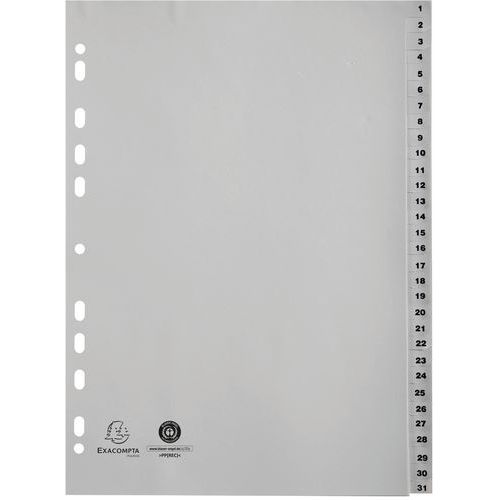 Intercalaire Imprimé Numérique 31 Positions