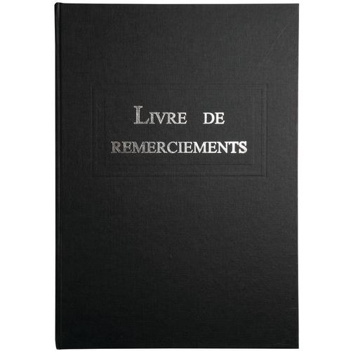 Livre De Remerciement De 96 Pages En Noir