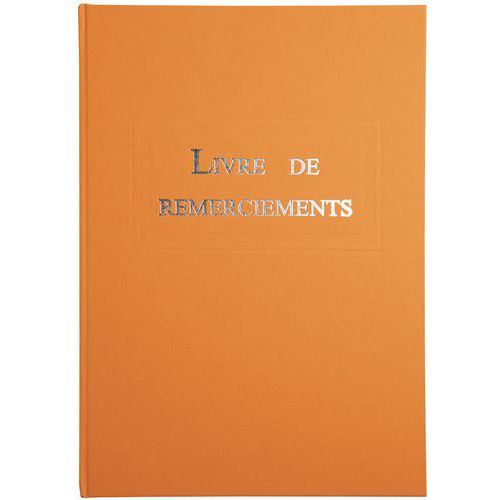 Livre De Remerciement De 96 Pages En Orange