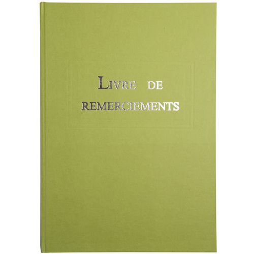 Livre De Remerciement De 96 Pages En Pistache