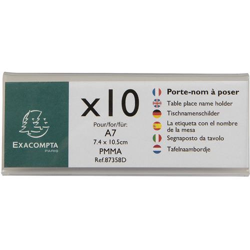 Lot De 10 Porte-noms A7 Plié