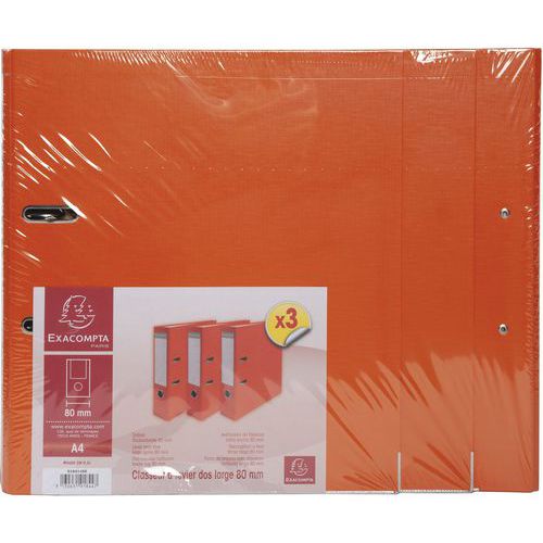 Lot De 3 Classeurs à Levier En Orange