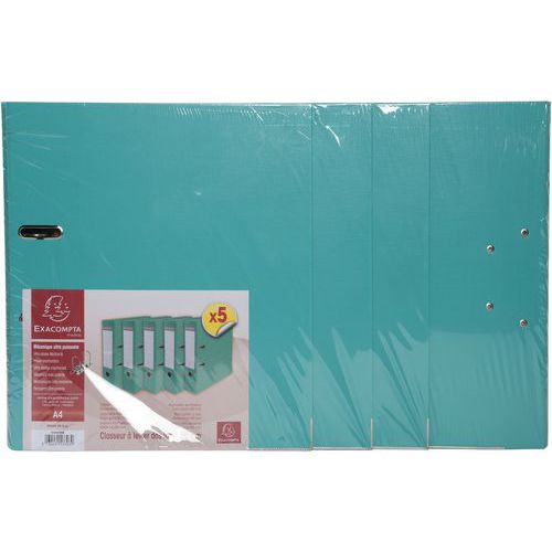Lot De 5 Classeurs à Levier En Vert Clair