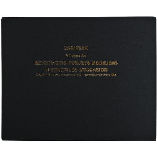 Registre Objets Mobiliers Véhicules D'occasion