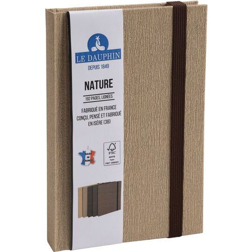 Carnet Nature 170x110 Ligné Marron Fsc