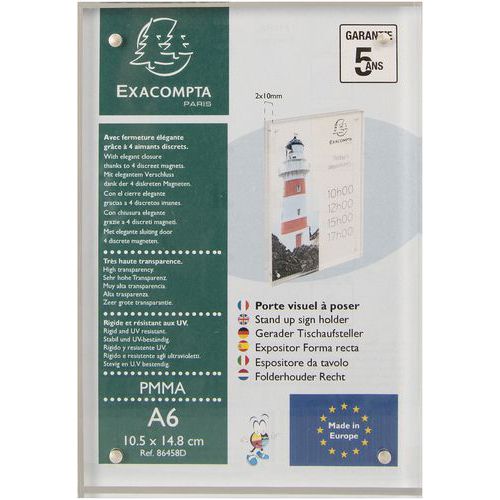 Porte-visuel Avec Fermeture Magnétique A6