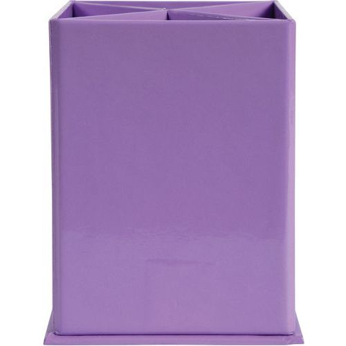 Pot à Crayons Carré à 4 Compartiments Mauve
