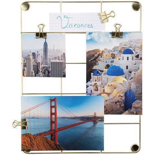 Tableau Photo Métallique Doré De 217x281mm