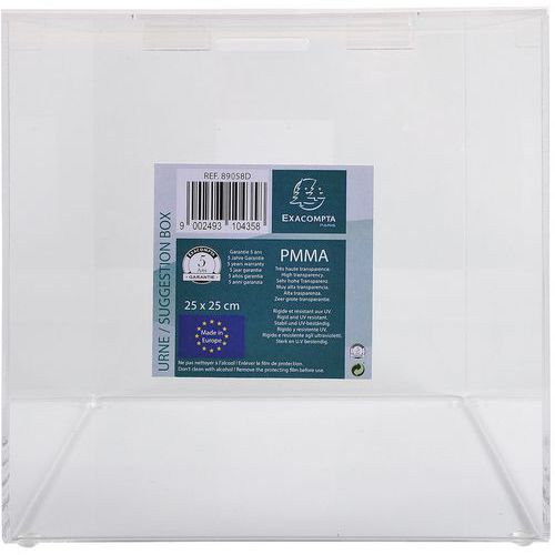 Urne Transparente Avec Couvercle 21 Cm