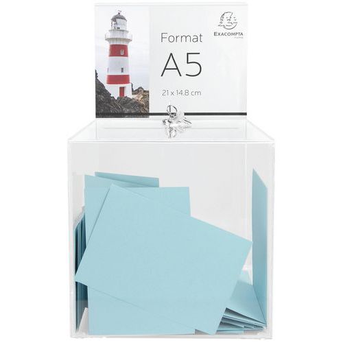 Urne Transparente Avec Couvercle Fermant à Clé 21