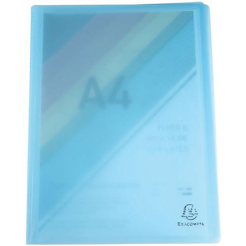 Exacompta 85520E Protège-Document Offix 100 Vues A4 - Polypropylène Semi-Rigide Pochette Transparente